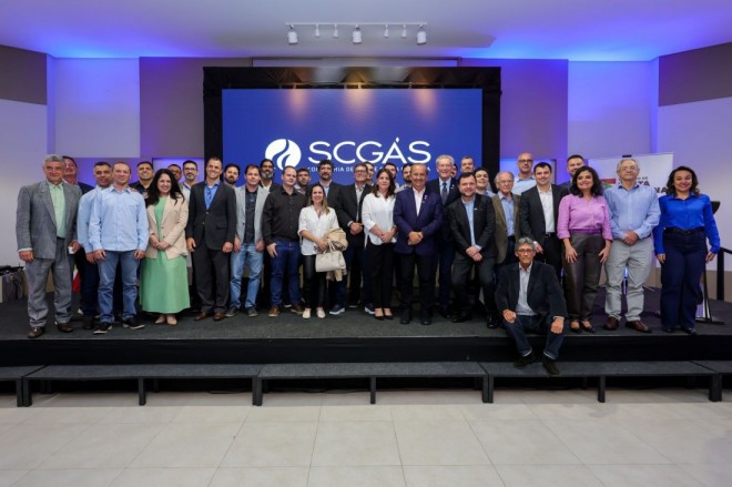 O evento, na Associação Empresarial de Lages, contou com a presença do presidente da SCGÁS, Otmar Müller, além de autoridades locais