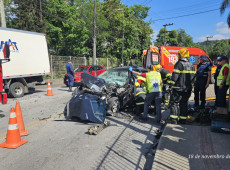 O motorista de 66 anos foi encaminhado ao Hospital Santa Isabel após ser resgatado